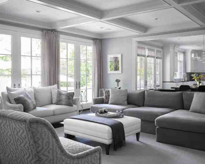 Room gray grey decorated furnished cabinets thespruce flawlessly unbelievable shades livingrooms discipline