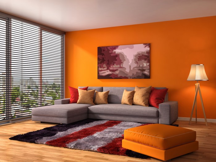 Bilder wohnzimmer orange